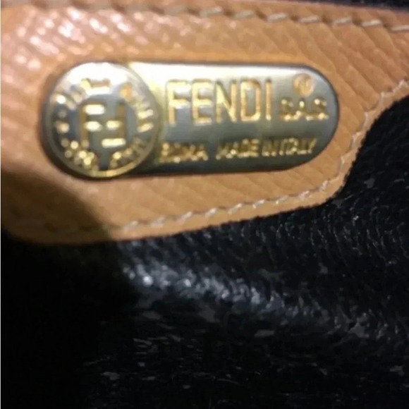 Fendi vintage Roma brown black strip satchel handbag - Picture 11 of 12